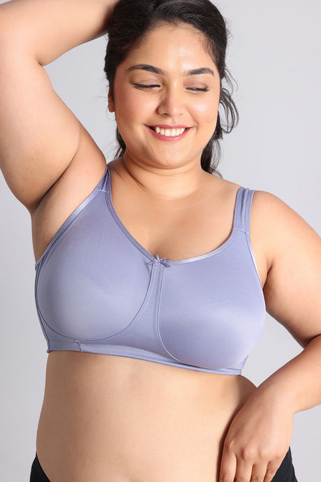 Zivame True Curv Single Layered Non Wired Full Coverage Super Support Bra - Silver Bullet — image 5